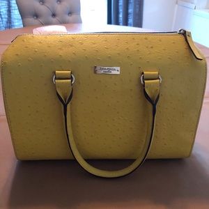 Kate Spade canary yellow embossed bag